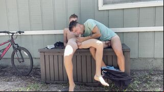 Jake & Issac Fuck Outside - Gay Porn Video _3