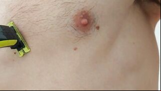 ASMR Shaving my Chest and Nipples sharomestone - thebussybandit.gaypornsite.net